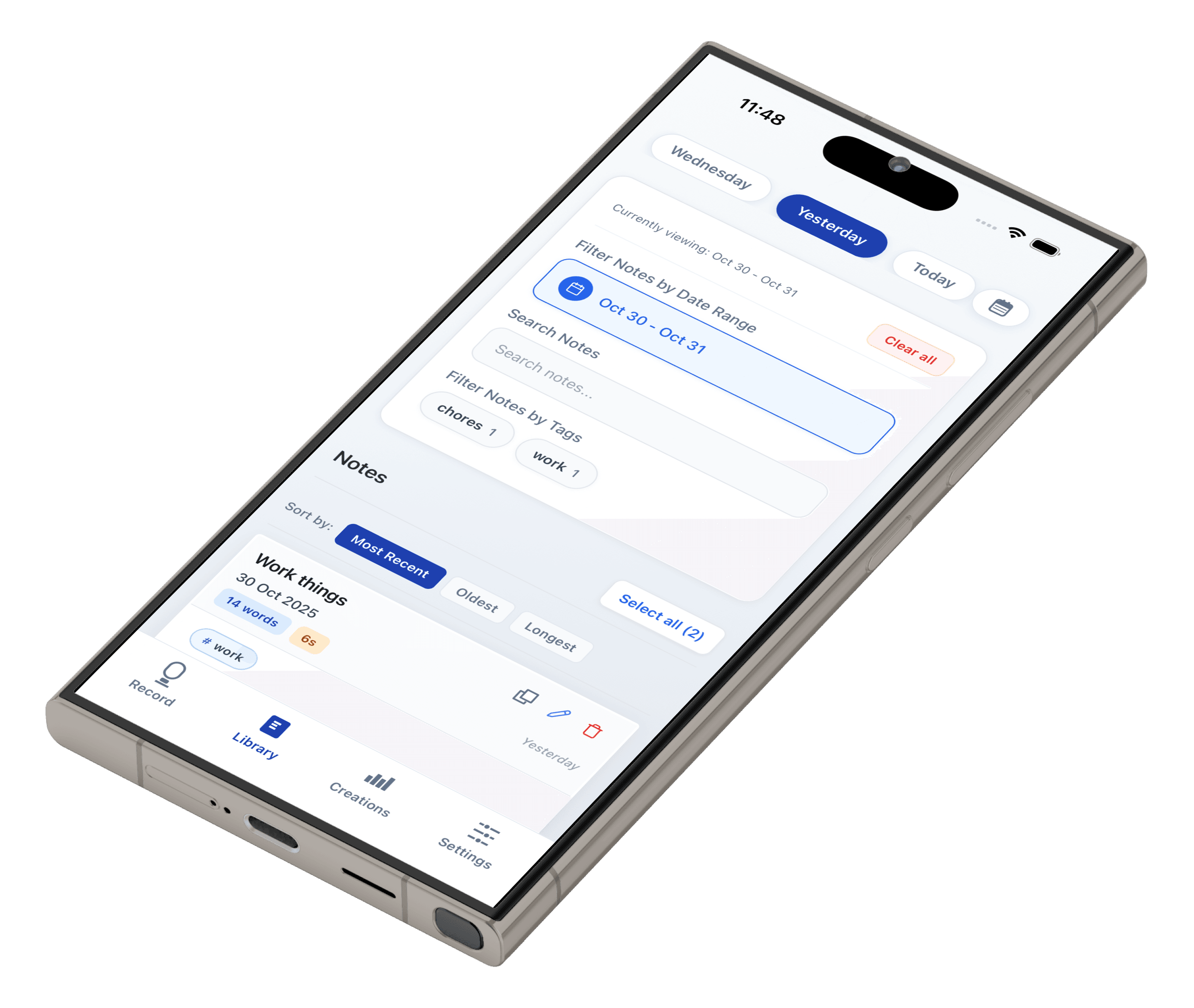 Find your notes instantly